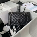 chanel a01113 flap handbag classic bag grained shiny calfskin black silver 002 luxibags.ru .jpg