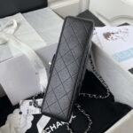 chanel a01113 flap handbag classic bag grained shiny calfskin black silver 006 luxibags.ru .jpg