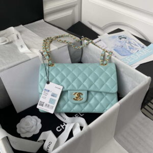 chanel a01113 flap handbag classic bag grained shiny calfskin lake blue gold 001 luxibags.ru .jpg