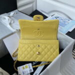 chanel a01113 flap handbag classic bag grained shiny calfskin yellow gold 006 luxibags.ru .jpg