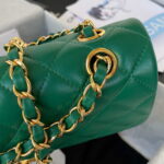 chanel a01113 flap handbag classic bag lambskin green gold 004 luxibags.ru .jpg