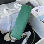 chanel a01113 flap handbag classic bag lambskin green gold 006 luxibags.ru .jpg