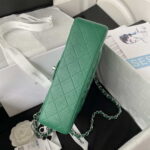 chanel a01113 flap handbag classic bag lambskin green silver 005 luxibags.ru .jpg