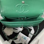 chanel a01113 flap handbag classic bag lambskin green silver 006 luxibags.ru .jpg