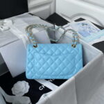 chanel a01113 flap handbag classic bag lambskin lake blue gold 002 luxibags.ru .jpg