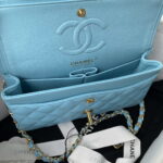 chanel a01113 flap handbag classic bag lambskin lake blue gold 007 luxibags.ru .jpg