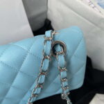 chanel a01113 flap handbag classic bag lambskin lake blue silver 004 luxibags.ru .jpg