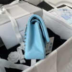 chanel a01113 flap handbag classic bag lambskin lake blue silver 005 luxibags.ru .jpg