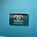 chanel a01113 flap handbag classic bag lambskin lake blue silver 009 luxibags.ru .jpg