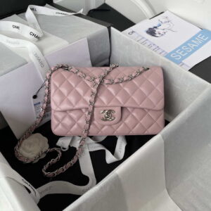 chanel a01113 flap handbag classic bag lambskin light pink silver 001 luxibags.ru .jpg