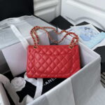 chanel a01113 flap handbag classic bag lambskin red gold 009 luxibags.ru .jpg