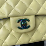 chanel a01113 flap handbag classic bag yellow lambskin with blue hardware 003 luxibags.ru .jpg