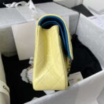 chanel a01113 flap handbag classic bag yellow lambskin with blue hardware 004 luxibags.ru .jpg