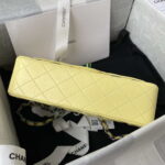 chanel a01113 flap handbag classic bag yellow lambskin with blue hardware 005 luxibags.ru .jpg