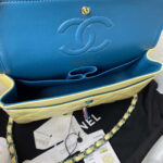 chanel a01113 flap handbag classic bag yellow lambskin with blue hardware 008 luxibags.ru .jpg