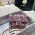 chanel a1116 mini flap classic handbag tweed gold tone metal pink 002 luxibags.ru 1.jpg