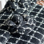 chanel a1116 mini flap classic handbag tweed silver tone metal black 007 luxibags.ru .jpg
