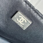 chanel a1116 mini flap classic handbag tweed silver tone metal black 009 luxibags.ru .jpg