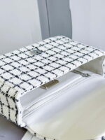 chanel a1116 mini flap classic handbag tweed silver tone metal white 005 luxibags.ru .jpg