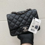 chanel a35200 mini flap bag 17cm grained calfskin black gold 001 luxibags.ru .jpg