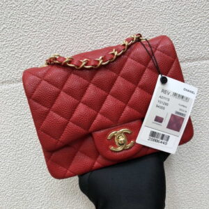 chanel a35200 mini flap bag 17cm grained calfskin red 001 luxibags.ru .jpg