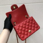 chanel a35200 mini flap bag 17cm grained calfskin red 006 luxibags.ru .jpg