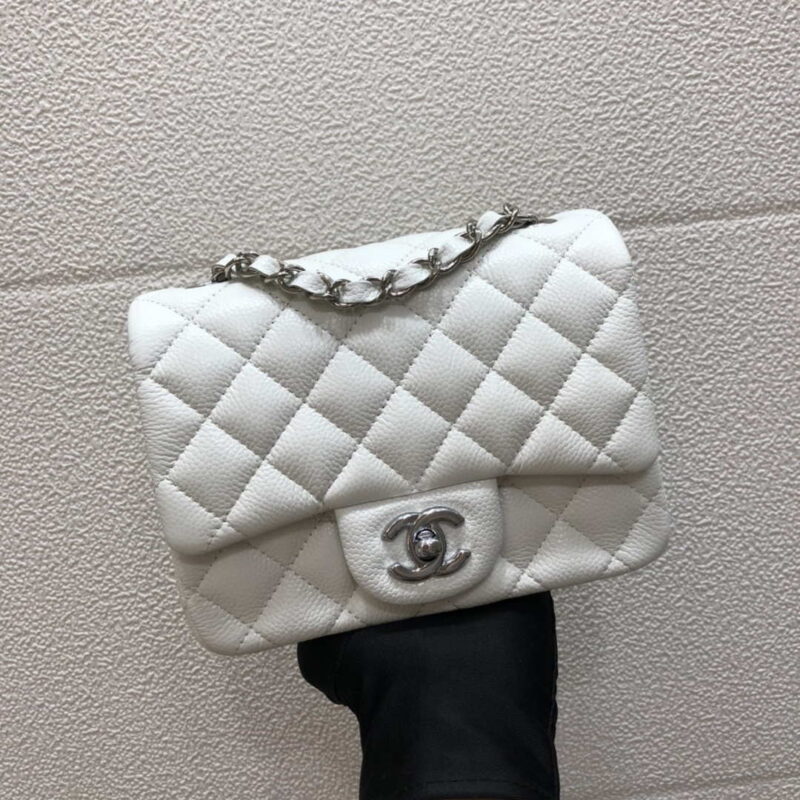 chanel a35200 mini flap bag 17cm grained calfskin white 010 luxibags.ru .jpg