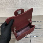 chanel a35200 mini flap bag 17cm grained calfskin wine red gold 009 luxibags.ru .jpg