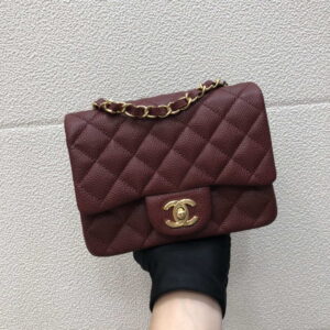 chanel a35200 mini flap bag 17cm grained calfskin wine red gold 010 luxibags.ru .jpg