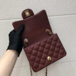 chanel a35200 mini flap bag 17cm grained calfskin wine red gold 016 luxibags.ru .jpg