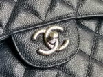 chanel a58600 large classic handbag grained shiny calfskin navy blue sliver 002 luxibags.ru .jpg