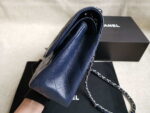 chanel a58600 large classic handbag grained shiny calfskin navy blue sliver 006 luxibags.ru .jpg