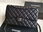 chanel a58600 large flap handbag classic bag grained shiny calfskin gold black 001 luxibags.ru .jpg