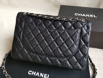 chanel a58600 large flap handbag classic bag grained shiny calfskin gold black 007 luxibags.ru .jpg