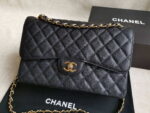 chanel a58600 large flap handbag classic bag grained shiny calfskin gold black 010 luxibags.ru .jpg