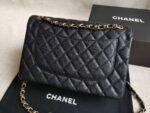 chanel a58600 large flap handbag classic bag grained shiny calfskin gold black 016 luxibags.ru .jpg