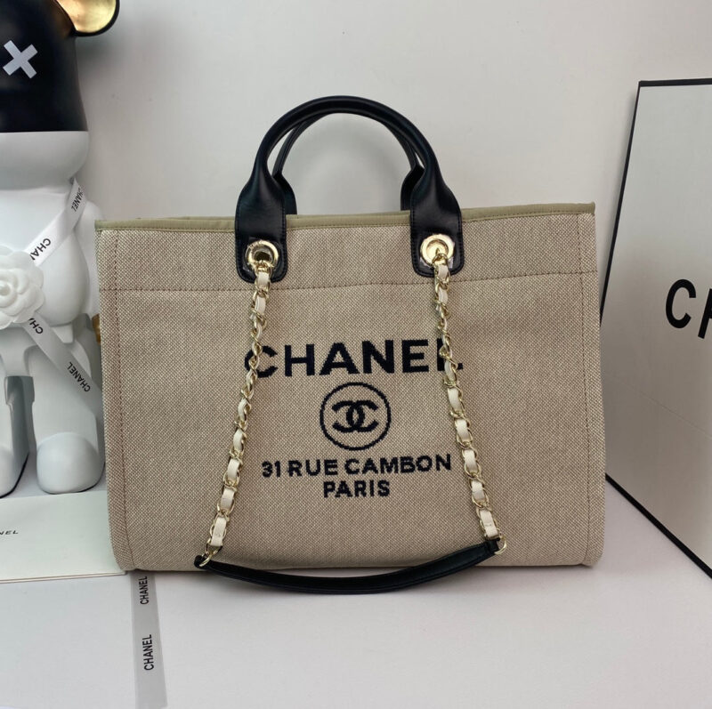 chanel a66941 large shopping bag a93786 clothing beige with black 1 luxibags.ru .jpg