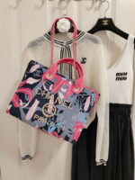 chanel a66941 large tote printed velvet wooden pearls gold tone metal red multicolour 007 luxibags.ru .jpg