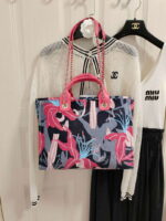 chanel a66941 large tote printed velvet wooden pearls gold tone metal red multicolour 008 luxibags.ru .jpg