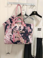 chanel a66941 large tote printed velvet wooden pearls gold tone metal red multicolour 010 luxibags.ru .jpg