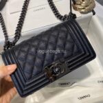 chanel a67086 boy bag chanel flap shoulder bag black caviar silver 2 luxibags.ru .jpg