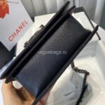 chanel a67086 boy bag chanel flap shoulder bag black caviar silver 6 luxibags.ru .jpg