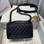 chanel a67086 boy bag chanel flap shoulder bag black caviar silver 7 luxibags.ru .jpg