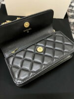 chanel a68341 flap classic bag woc camellia lambskin black 008 luxibags.ru .jpg