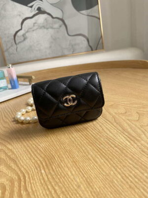 chanel a81181 22 spring summer pearl chain belt bag black 001 luxibags.ru .jpg