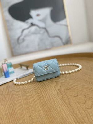 chanel a81181 22 spring summer pearl chain belt bag blue 001 luxibags.ru .jpg