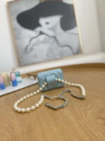 chanel a81181 22 spring summer pearl chain belt bag blue 002 luxibags.ru .jpg