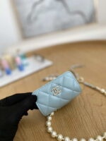 chanel a81181 22 spring summer pearl chain belt bag blue 003 luxibags.ru .jpg