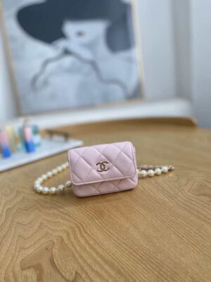 chanel a81181 22 spring summer pearl chain belt bag pink 001 luxibags.ru .jpg