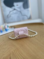 chanel a81181 22 spring summer pearl chain belt bag pink 002 luxibags.ru .jpg